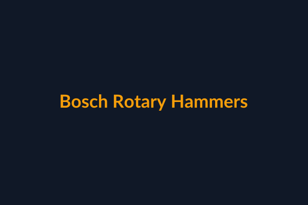 Bosch Rotary Hammers available at Raguveer Electric Talala